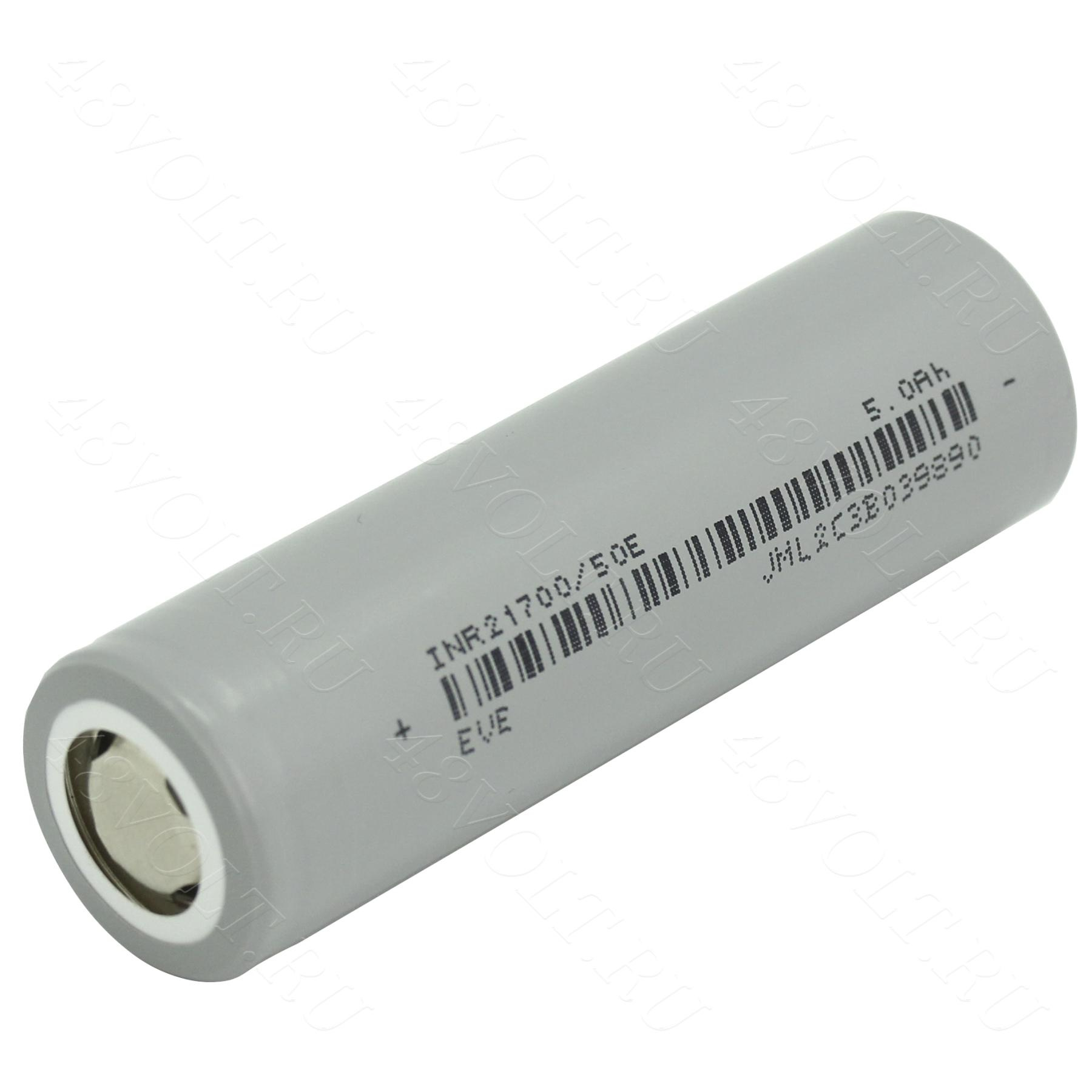 Аккумулятор Li-NMC INR21700/50E 5000mAh 3,7v EVE, ячейки аккумуляторной  батареи купить в Москве