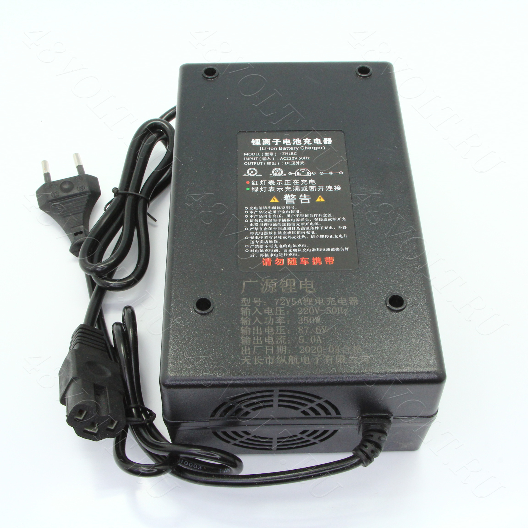 Зарядное устройство LiFePO4 72V (87,6v) 5a