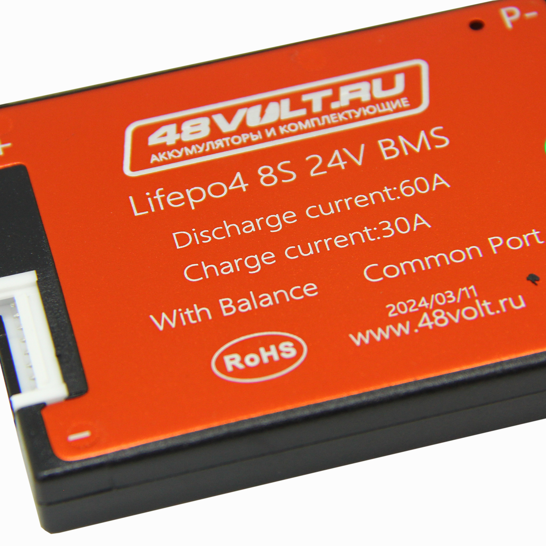 BMS LiFePO4 8S 24V 60A симметрия