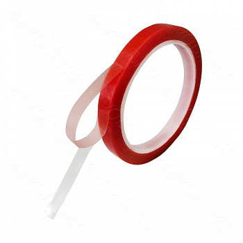 Скотч акриловый двухсторонний прозрачный 10*0,2мм 10 метров