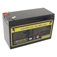 Аккумулятор LiFePO4 24v7ah 360w max пластик