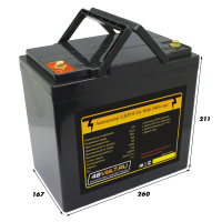 Аккумулятор LiFePO4 24v48ah 1440w max пластик