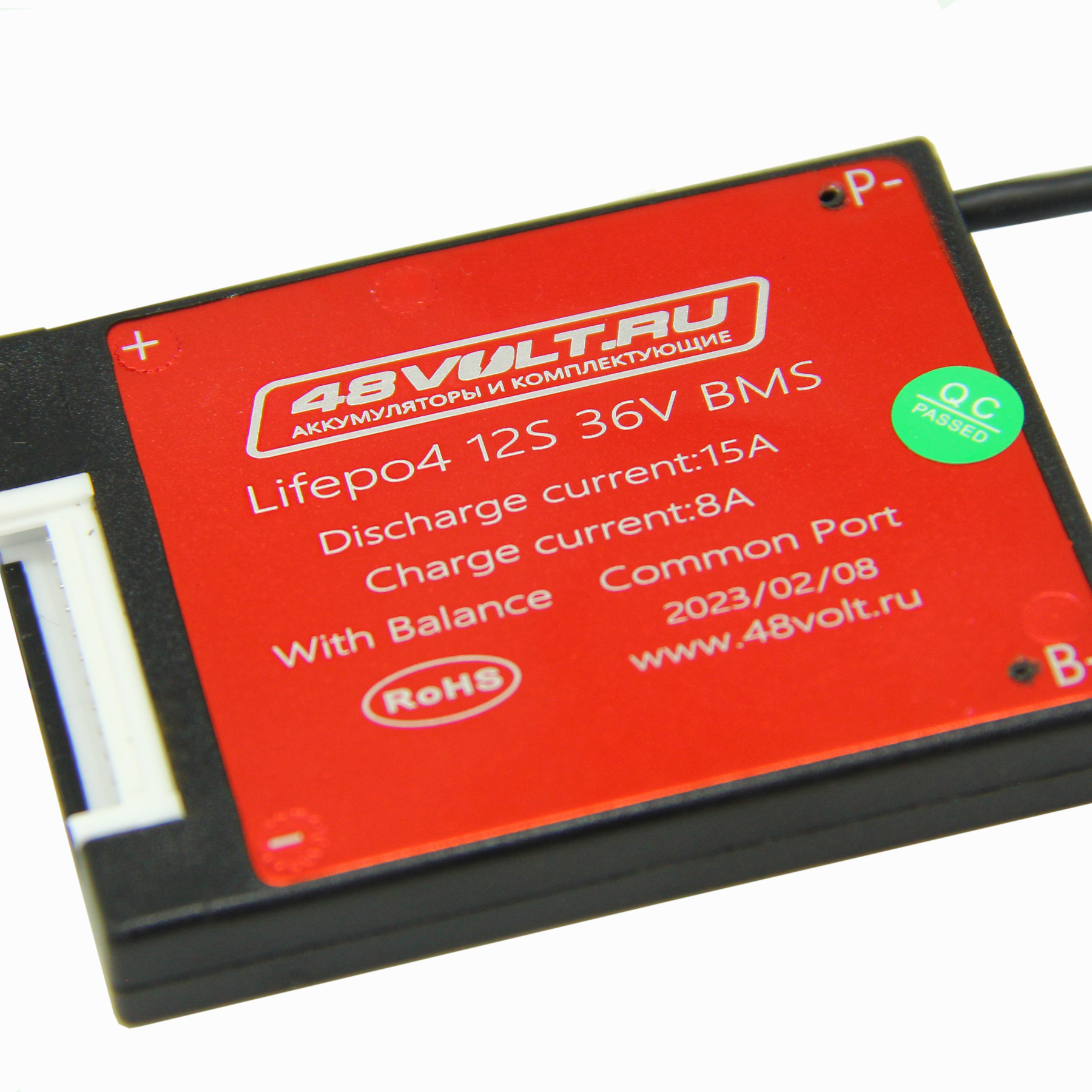 BMS LiFePO4 12S 36V 15A симметрия