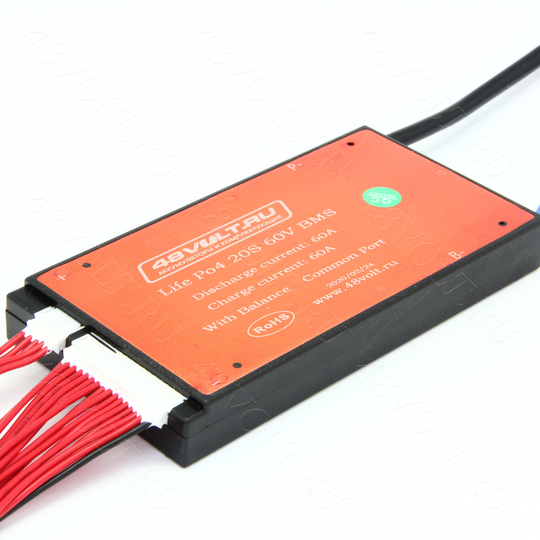 BMS LiFePO4 20S 60V 60A симметрия