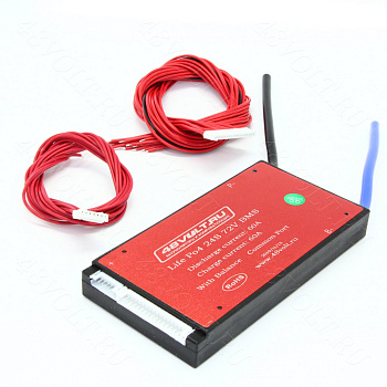 BMS LiFePO4 24S 72V 60A симметрия